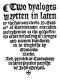 [Gutenberg 14500] • Two Dyaloges (c. 1549) / Wrytten in laten by the famous clerke, D. Erasm[us] of Roterodame, one called Polyphemus or the gospeller, the other dysposyng of thynges and names, translated in to Englyshe by Edmonde Becke.